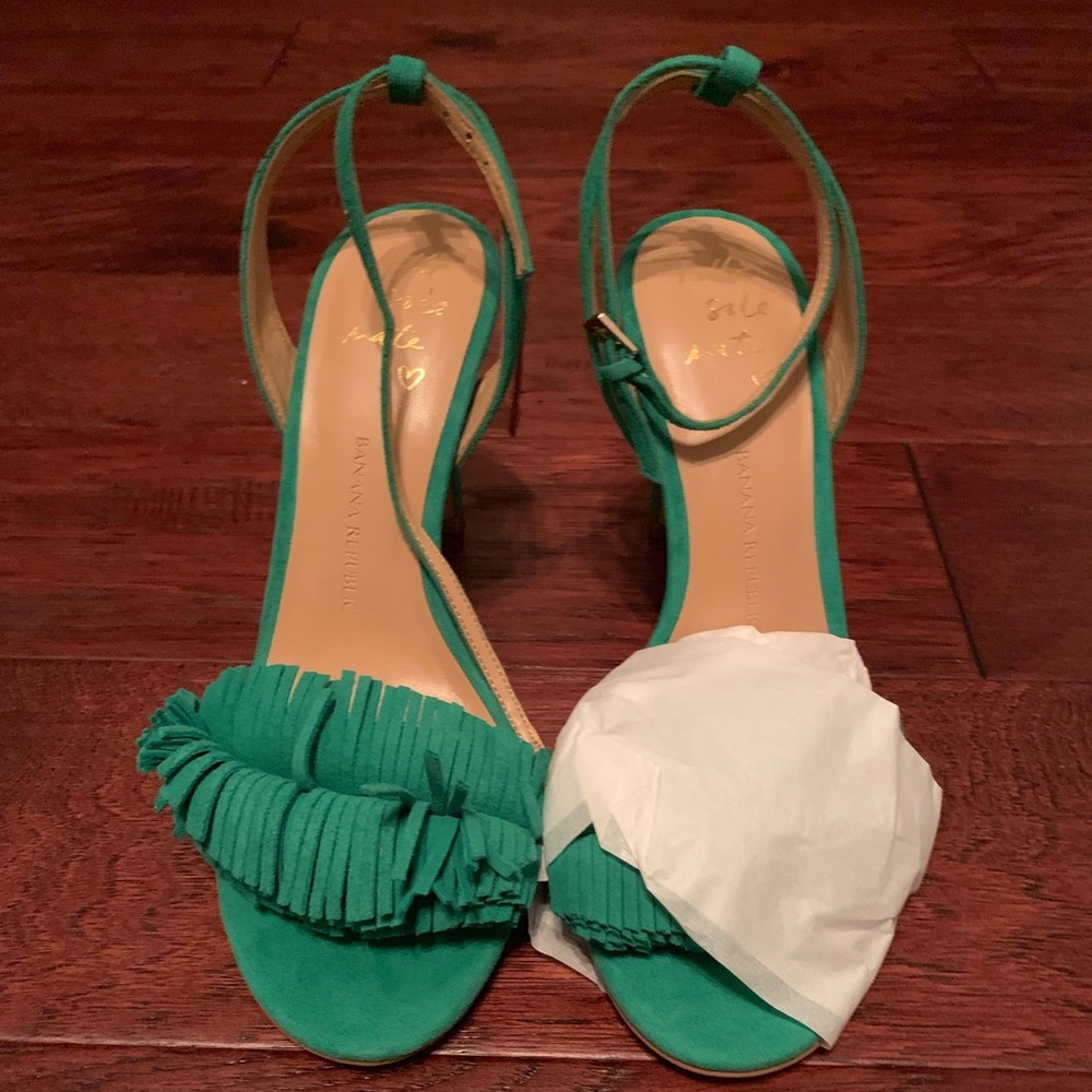 Green Suede Sandals
